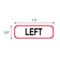 Nevs Position Labels - Left 1/2" x 1-1/2" White w/Red & Black XP-320 - alternate 2